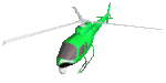 This example converts a base64-encoded GIF image of a green helicopter with prepended Data URL meta info to a playable and downloadable GIF animation.